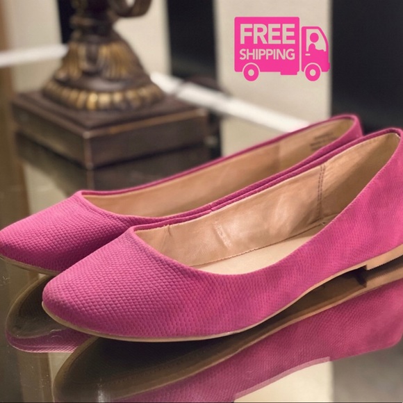 Fuschia Ballet Flats - Picture 1 of 10